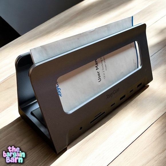 RayCue USB-C 13-in-2 Dual Monitor 16 Port Docking Station for Macbook Pro/Air - Picture 4 of 5